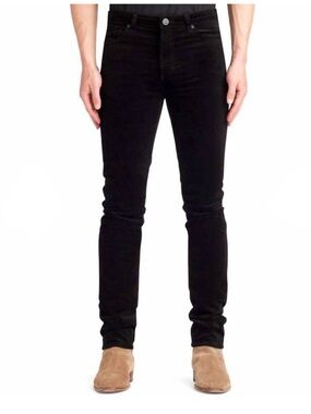 Monfrere Greyson Noir Black Velvet Slim Fit Pants Japanese Denim Men’s 31